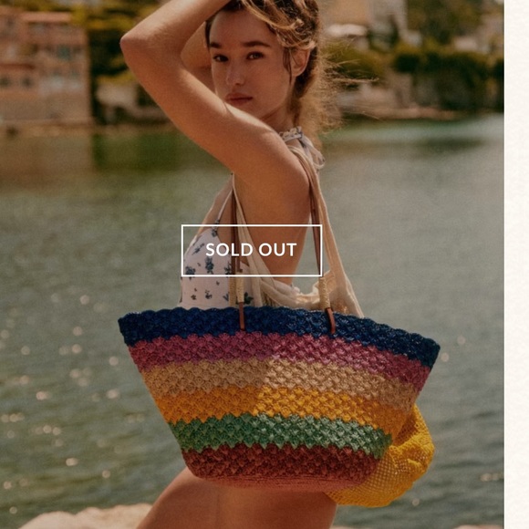 Sezane Raffia Felice Bag. Multicolored. - Picture 12 of 12